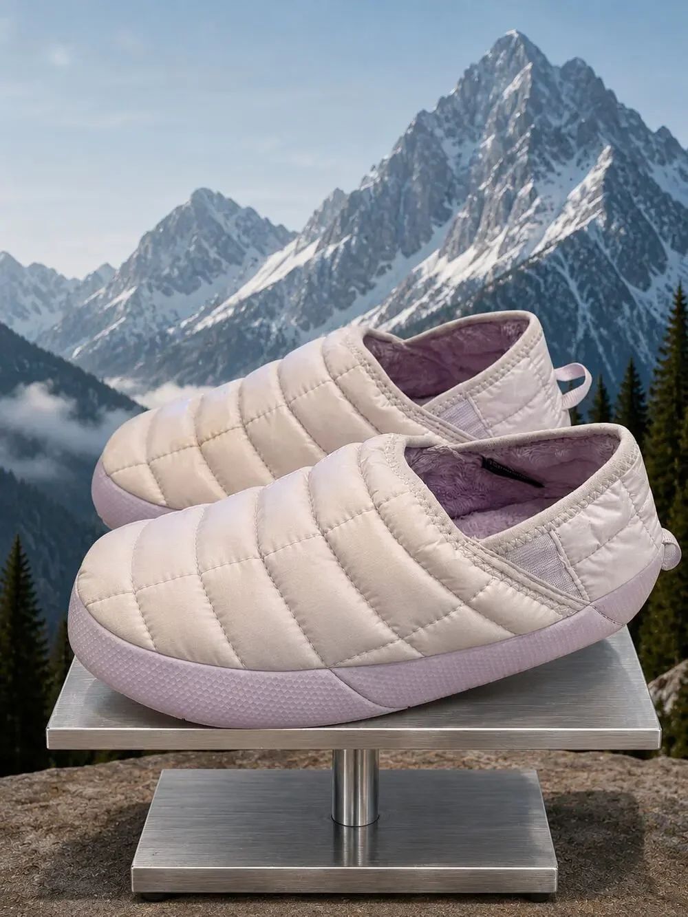 The North Face ThermoBall Traction Mule Slip-On Shoes Lavender Size 6